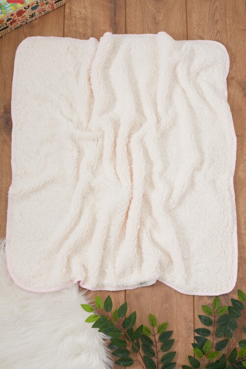 Krem Peluş Bebek Battaniye 17372