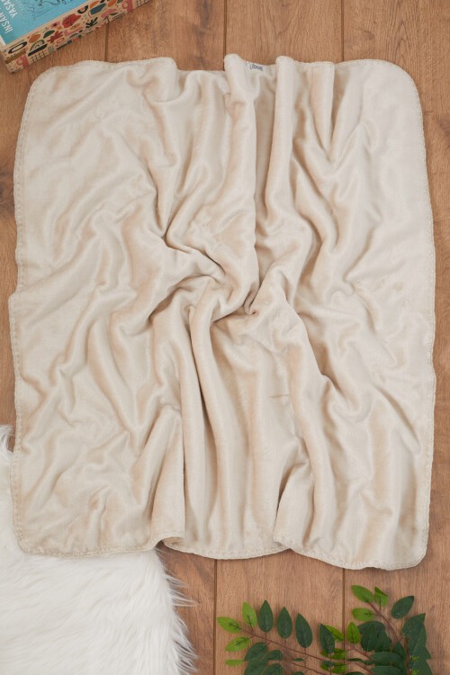 Krem Peluş Bebek Battaniye 17372