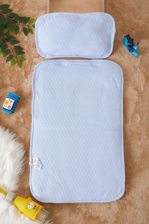 Mavi Ayıcık Nakışlı Yastıklı Erkek Bebek Alt Açma 17479