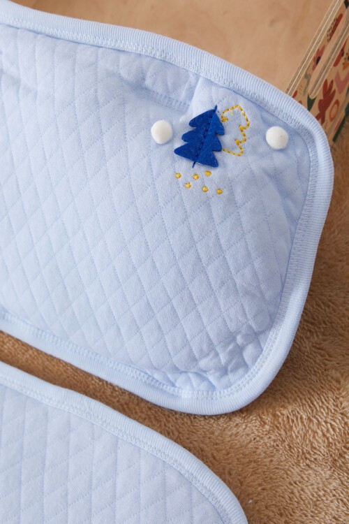 Mavi Ayıcık Nakışlı Yastıklı Erkek Bebek Alt Açma 17479