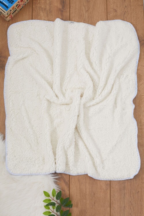 Mavi Erkek Bebek Peluş Battaniye 17373