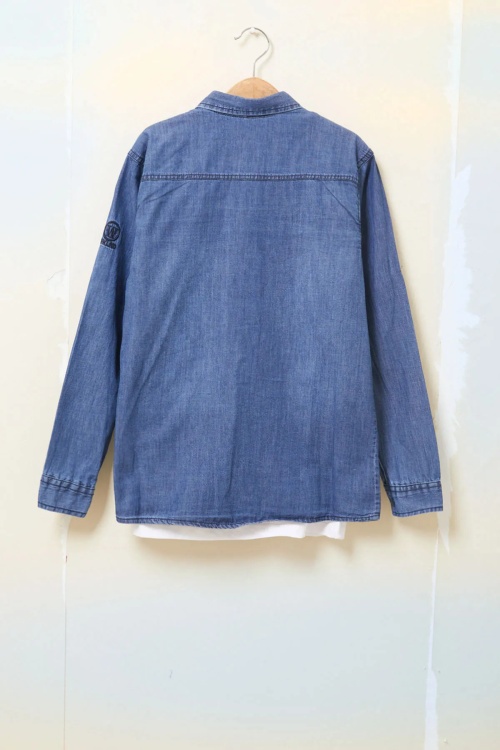 Lacivert Logolu Tişörtlü Jean Gömlekli Erkek Çocuk 2li Takım 17718