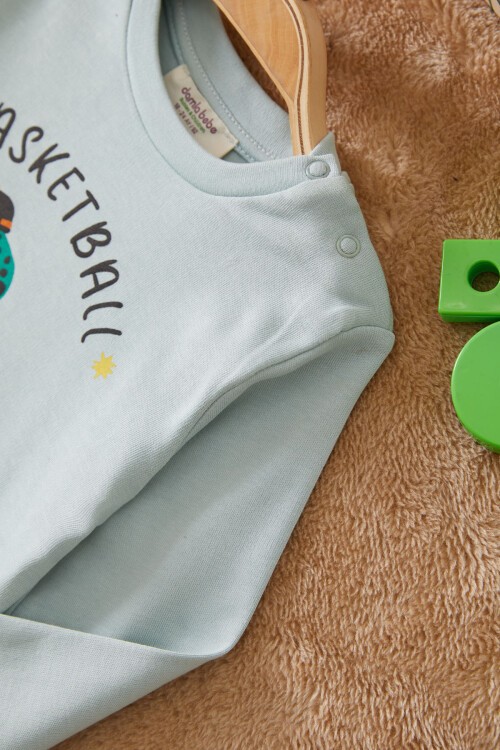 Mint Dinozor Baskılı Basketball Yazılı Erkek Bebek Takım 17541