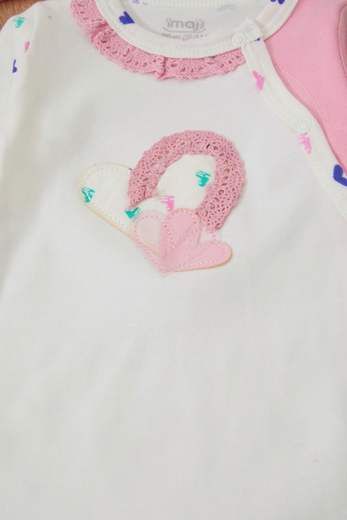 Pembe Kalp Desenli 8li Bebek Hastane Çıkışı Seti 16923