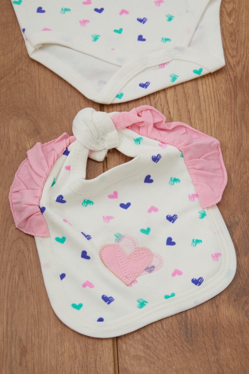 Pembe Kalp Desenli 8li Bebek Hastane Çıkışı Seti 16923