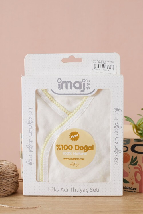 Sarı Desenli 5li Bebek Acil İhtiyaç Seti 17528