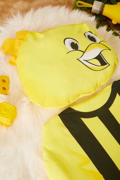 Sarı Kanarya Baskılı Yastıklı Erkek Bebek Alt Açma 17484