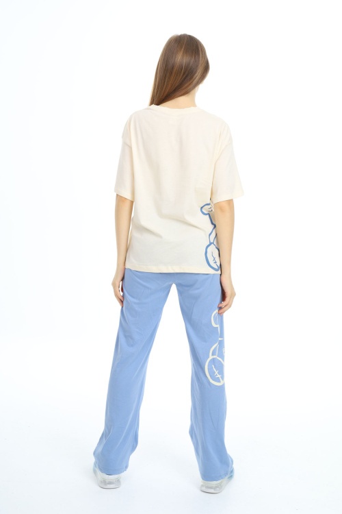 Sarı Karakter Baskılı Kız Çocuk Takım 17869