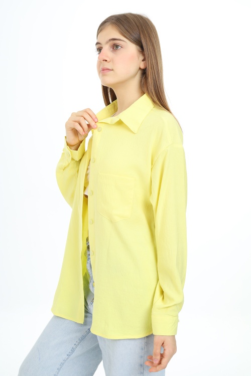 Sarı Kız Çocuk Gömlek 17968