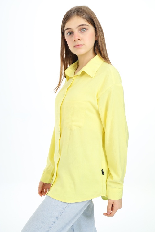 Sarı Kız Çocuk Gömlek 17968