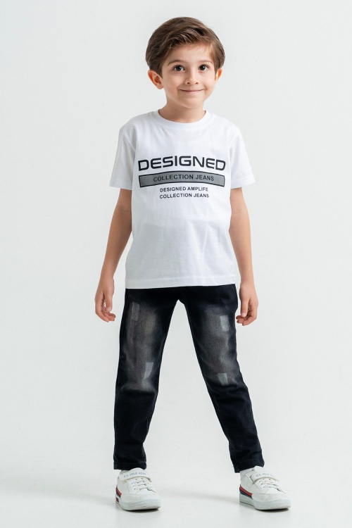 Siyah Kapüşonlu Ceketli Tişörtlü Erkek Çocuk 3lü Takım 17823