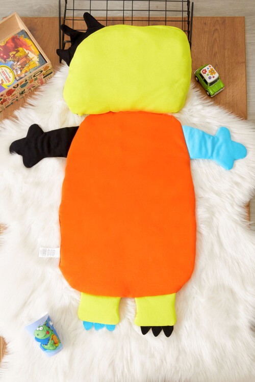 Turuncu Dinozor Desenli Kabartmalı Erkek Bebek Alt Açma 17481