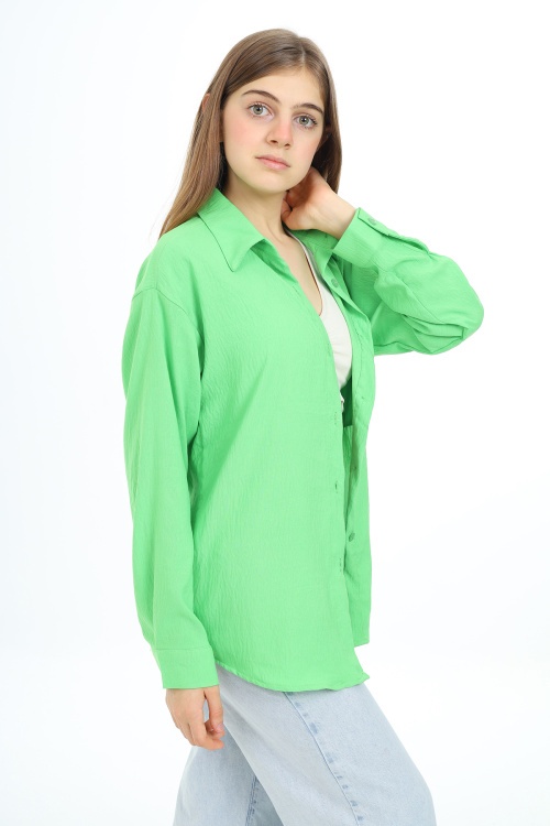 Yeşil Kız Çocuk Gömlek 17970