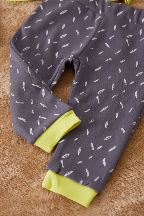 Yeşil Tosbik Baskılı Erkek Bebek Pijama Takımı 17509