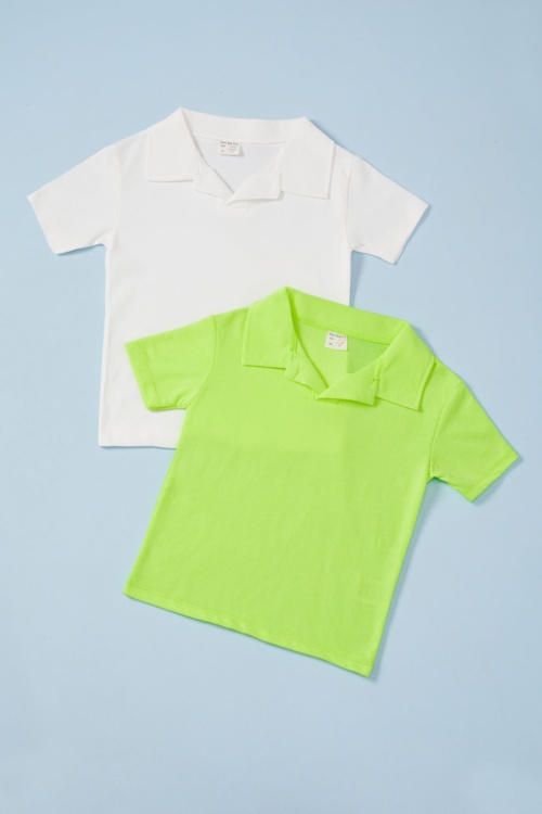 Erkek Bebek Polo Yaka 2li Kısa Kol Tişört