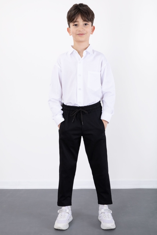 Ekru Erkek Çocuk Gömlek Pantolonlu 2li Takım 20433