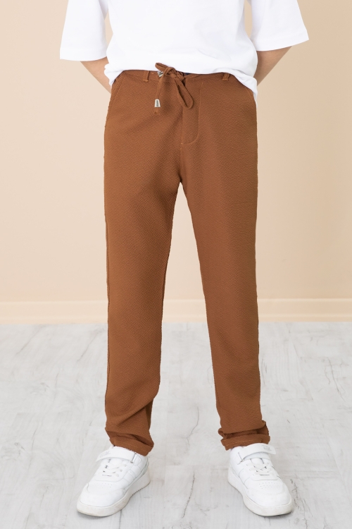 Taba Duble Paça Erkek Çocuk Jogger Kumaş Pantolon 20056