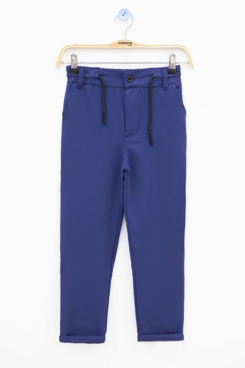 Erkek Çocuk Duble Paça Lacivert Kumaş Pantolon 21141