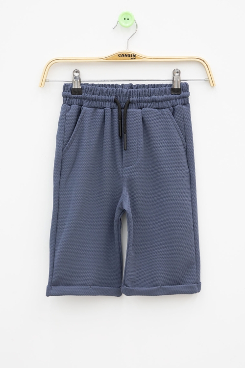 İndigo  Beli Lastikli Ponpon Kumaş Basic Erkek Çocuk Şort 21169