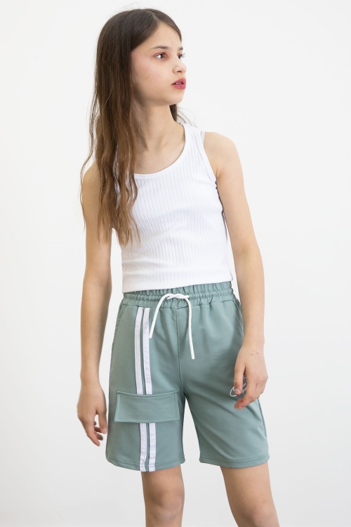 Yeşil Kız Çocuk Şort 20753