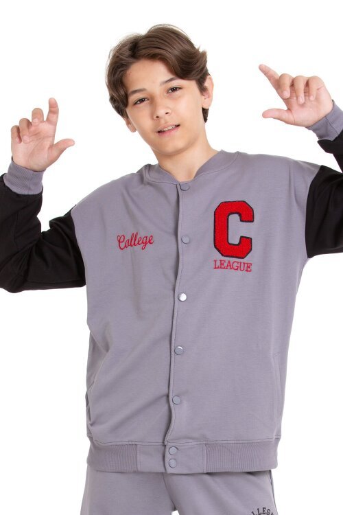 Gri Erkek Çocuk Kolej Hırka 21495