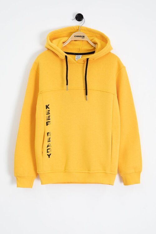 Hardal Keep Ready Polarlı Erkek Çocuk Kapüşonlu Sweatshirt 22717