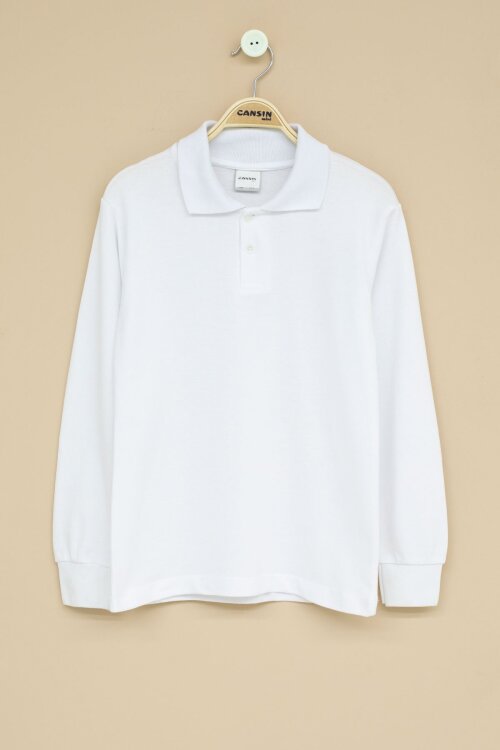 Kız Çocuk Polo Yaka Uzun Kollu Okul Tişörtü 22713