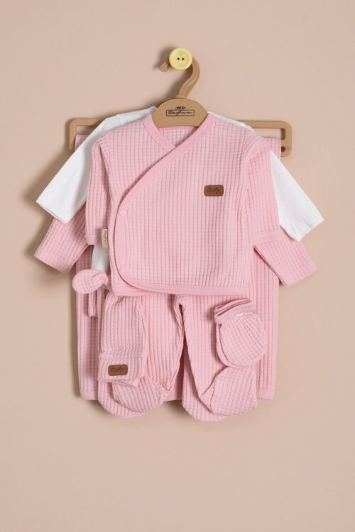 Pembe Kız Bebek Petekli 10lu Hastane Çıkışı Seti 23328