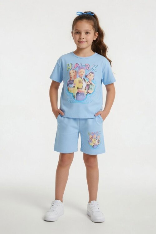 Mavi Girls Baskılı Kız Çocuk Şortlu Tişörtlü 2li Takım  23854