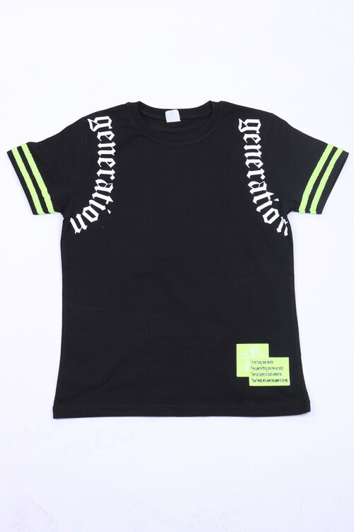 Erkek Çocuk Kolları Şeritli Tshirt 8-11 Yaş 14015