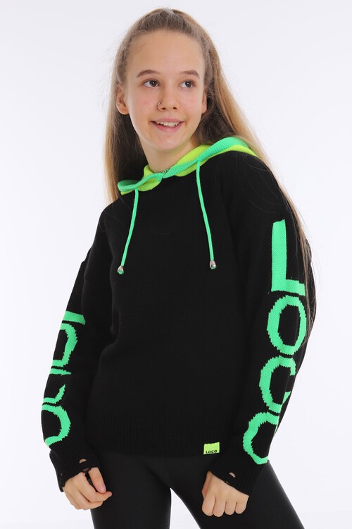 Kız Çocuk Örme Triko Sweatshirt 10-15 Yaş 14049