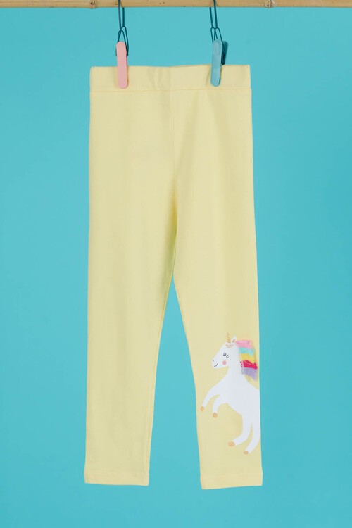 Kız Çocuk Unicorn Baskılı Tayt 4-8 Yaş 13951