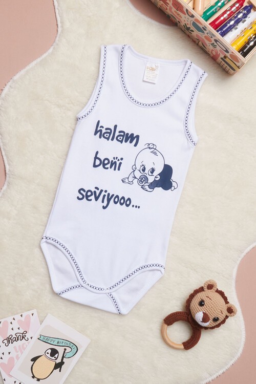 Bebek Çıtçıtlı Askılı Badi(Halam Beni Seviyor) 14490