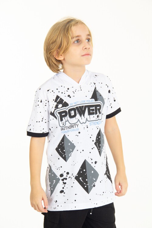 Erkek Çocuk Kapşonlu Tshirt 4-14 Yaş 14254