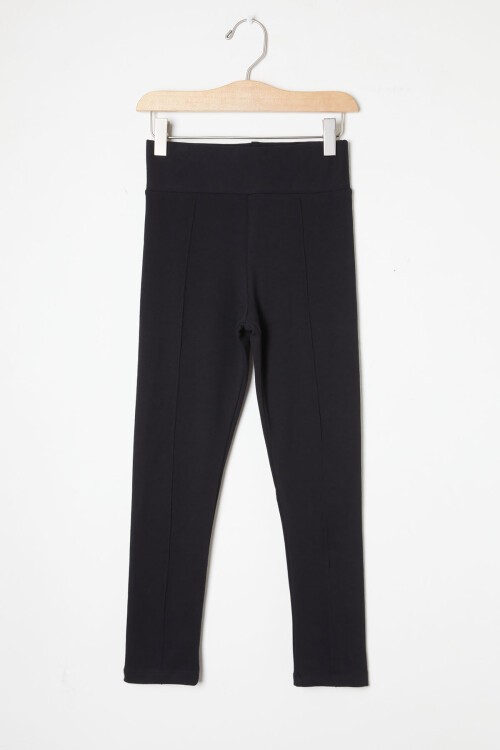 Kız Çocuk Siyah Çımalı Tayt 16386