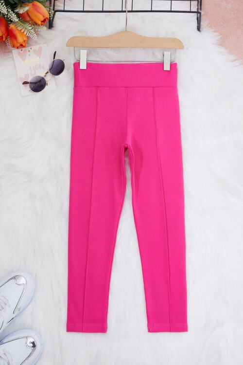 Kız Çocuk Pembe Çımalı Tayt 17254