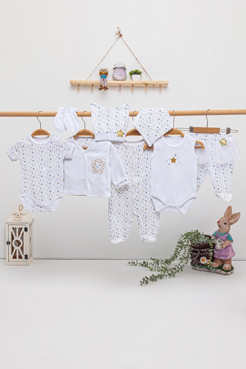 Yıldız Baskılı 8li Bebek Hastane Çıkışı Seti 16859