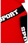 Erkek Çocuk Kırmızı Şerit Sport Yazı Baskı 9-14Yaş Takım 4145-3