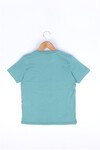 Erkek Çocuk Mint Önü Cep Detay Yazılı 8-13 Yaş T-Shirt 4132-2