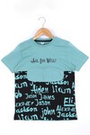 Erkek Çocuk Mint Önü Cep Detay Yazılı 8-13 Yaş T-Shirt 4132-2