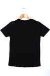 Erkek Çocuk Siyah Yazı Detaylı 8-13 T-Shirt 6568-1