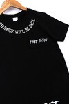 Erkek Çocuk Siyah Yazı Detaylı 8-13 T-Shirt 6568-1