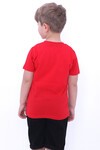 Erkek Çocuk Kırmızı Baskı 4-12 Yaş T-Shirt 0059-1