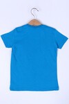 Erkek Çocuk Mavi Yazı Baskı 2-8 Yaş T-Shirt 212-2
