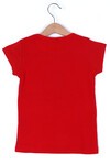 Kız Çocuk Kırmızı Kokteyl Baskı 2-7 Yaş T-Shirt 0410-2