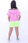 Kız Çocuk Lila 2021 Neon Fashion 7-14Yaş 2’li Crop Takım 0125-2