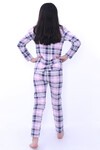 Kız Çocuk Pembe Çizgili  3-11 Yaş Pijama Takımı 701-4