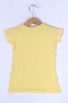 Kız Çocuk Sarı Flamingo Baskı 2-7 Yaş T-Shirt 0415-1
