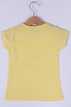 Kız Çocuk Sarı Kokteyl Baskı 2-7 Yaş T-Shirt 0410-3