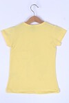 Kız Çocuk Sarı Kuğu Nakışlı 2-8 Yaş T-Shirt 0411-2